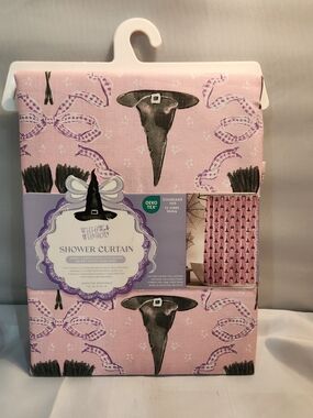 Pink Witch Hat Shower Curtain
